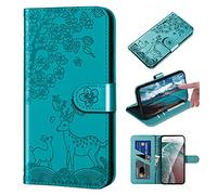 Norn Cover per Xiaomi Redmi Note 8 Custodia Flip Cover Motivo a Cervo Sika PU in pell Portafoglio Caso con Funzione Stand Protettiva Antiurto Slot per schede Case Cover,Chiusura Magnetica,Blu