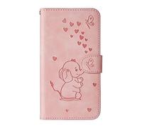 Norn Samsung Galaxy J3 2017/J330case - Custodia a portafoglio in pelle sintetica con motivo a forma di farfalla, con supporto pieghevole e scomparti per carte di credito, chiusura magnetica, colore: Rosa