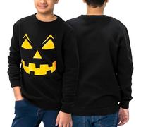 NOROZE - Felpa con Stampa per Bambini, per Halloween, con Motivo a Zucca, Gatti e Cranio, in Pile, Divertente Unisex Zucca Nera 9-10 Anni