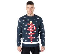 NOROZE - Maglione Natalizio da Uomo e Donna con Babbo Natale e Renna (XL, To The Pub Poll Marina)