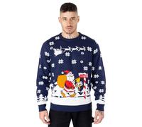 NOROZE Maglioni Natalizi da Uomo Babbo Natale al Pub Renna novità Unisex Maniche Lunghe Girocollo Maglione Invernale (M, Santa To The Pub Marina)