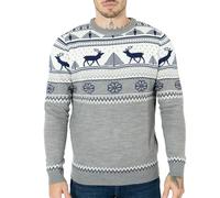 NOROZE Pullover da Uomo con Motivo Alce Merry Christmas, con Renne, Elfo, Calcio FC, da Uomo