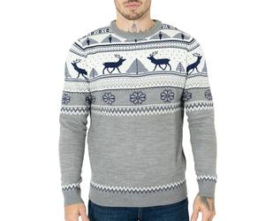NOROZE Pullover da Uomo con Motivo Alce Merry Christmas, con Renne, Elfo, Calcio FC, da Uomo