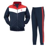NOROZE Tuta sportiva da bambino, con pannello a V, per palestra, jogging, sport, casual, con cerniera intera, pantaloni e pantaloni, taglie 5-13 anni, Marina Militare, 9-10 Anni