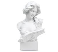 Norrclp Statua greca della dea musicale, classica testa romana busto scultura mitologia greca per soggiorno decorazione della mensola della casa (dea-30 cm)