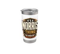 Norris Family It's A Norris Thing Funny Cognome Pride Bicchiere termico in acciaio inox doppia parete