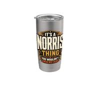 Norris Family It's A Norris Thing Funny Cognome Pride Bicchiere termico in acciaio inox doppia parete