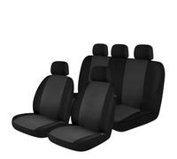 NORRIS - Set More Completo con coprisedile e copripoggiatesta per Auto, Universale, Compatibile con airbag, lavabile, facile da montatare (Nero/Grigio)