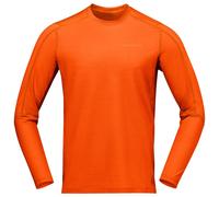 Norrona - Alto in lana merino - Falketind EqualiserUll Long Sleeve M Gold Flame per Uomo - Taglia M - Arancione