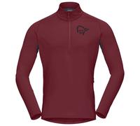 Norrøna - Fjørå Equaliser Long Sleeve Zip Top - Maglietta da ciclismo S rosso