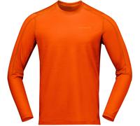 Norrona - Alto in lana merino - Falketind EqualiserUll Long Sleeve M Gold Flame per Uomo - Taglia S - Arancione