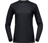 Norrona - Alto in lana merino - Falketind EqualiserUll Long Sleeve W Caviar Black per Donne - Taglia M - Nero