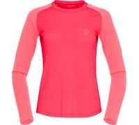 Norrona - Alto in lana merino - Femund PureUll Long Sleeve W Watermelon per Donne - Taglia S - Rosa