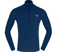 Norrona - Alto in lana merino - Femund PureUll Zip Neck M Indigo Night per Uomo - Taglia M - Blu navy