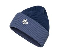 Norrona - Cappello in Cotone biologico - /29 Heavy Merinoull Contrast Beanie Indigo Night Melange - Blu navy