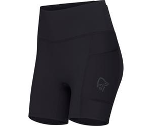 Norrona - Collant corto ultraleggero da running - Senja Equaliser Stretch 6" Tights W Caviar Black per Donne in Nylon - Taglia S - Nero