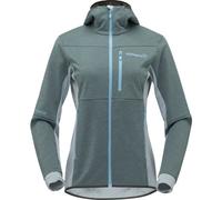 Norrona Falketind warm2 Octa Hood - felpa in pile -donna XS Green/Light Blue woman Pfc-Free,Recycled Materials