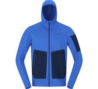 Norrona Falketind warm2 stretch Hood M - felpa in pile - uomo L Light Blue/Blue man Recycled Polyester