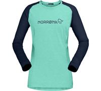 Norrona Fjørå Equaliser Lightweight - maglia a maniche lunghe - donna Green/Blue S