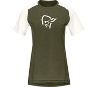 Norrona fjørå wool - t-shirt - donna Green/White S