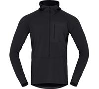 Norrona - Giacca in pile da trail/running - Senja Warm1 Hood M'S Caviar Black per Uomo - Taglia M - Nero