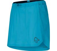 Norrona - Pantaloncini elasticizzati idrorepellenti e traspiranti per running e trail running - Senja Flex1 Skirt W Brittany Blue per Donne in Nylon - Taglia S