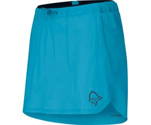 Norrona - Pantaloncini elasticizzati idrorepellenti e traspiranti per running e trail running - Senja Flex1 Skirt W Brittany Blue per Donne in Nylon - Taglia M