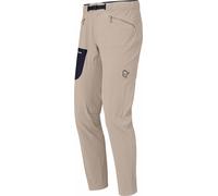 Norrona - pantaloni softshell antivento da trekking - Falketind Flex1 Light Pants M Winter Twig Caviar Black per Uomo in Softshell - Taglia L - Beige