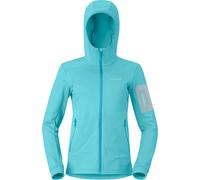 Norrona - Pile da sci alpinismo elasticizzato e caldo - Falketind Warm2 Stretch Hood W Brittany Blue per Donne in Poliestere Riciclato - Taglia S