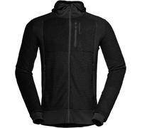 Norrona - Pile in Polartec - Falketind Alpha120 Zip Hood M Caviar Black per Uomo - Taglia S - Nero