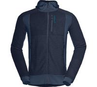 Norrona - Pile in Polartec - Falketind Alpha120 Zip Hood M Indigo Night per Uomo - Taglia S - Blu navy