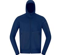 Norrona - Pile isolante e traspirante - Falketind Warm2 Stretch Hood M'S Indigo Night per Uomo - Taglia L - Blu navy