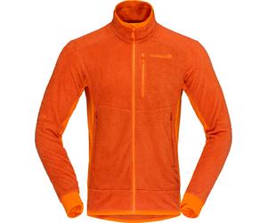 Norrona - Pile leggero e traspirante con zip - Falketind Warm1 Active Jacket M Gold Flame Exuberance per Uomo - Taglia L - Arancione