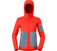 Norrona - Pile traspirante per escursionismo - Falketind Warm2 Stretch Hood W Arednalin per Donne - Taglia S - rosso