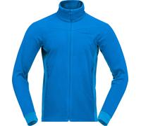 Norrona - Polar traspirante da escursionismo - Falketind Warm2 Jacket M Brilliant Blue in Poliestere Riciclato - Taglia L