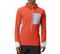 Norrona Senja warm1 Hood Ms - felpa in pile - uomo S Red/Grey man Bluesign,Heiq Fresh,Recycled Materials