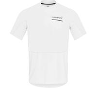 Norrona - T-shirt a maniche corte da trail running - Senja Equaliser Lightweight T-Shirt M'S Snow White per Uomo in Poliestere Riciclato - Taglia S - Bianco