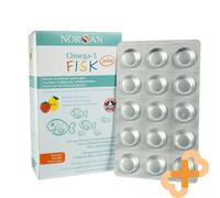 NORSAN OMEGA-3 KIDS GELATINE 120 Gusto Fragola Limone Con Vitamine