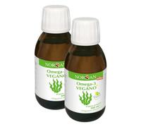 NORSAN Omega 3 Vegan DHA EPA Olio di alghe ad alto dosaggio I 2x100 ml 2x 100 ml