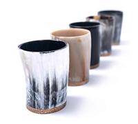 Norse Tradesman Set di Bicchierini in Corno di Bue (5) - Mini Corni da Bere da 60 ml per Tostare gli Alcolici