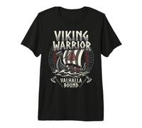Norse Viking Mythology Warrior Runes Valhalla Odin Raven Maglietta Premium