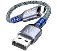 NORSHY Cavo USB A a USB C 0.5m 10Gbit/s Cavo Dati per iPhone 17 | Type C Trasferimento Dati 3A Cavo di Ricarica Rapida per Samsung Galaxy S25 S24, iPhone 17/16/15, Android Auto, PS5