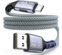 NORSHY Cavo USB A a USB C 1.5m 10Gbit/s Cavo Dati per iPhone 17 | Type C Trasferimento Dati 3A Cavo di Ricarica Rapida per Samsung Galaxy S25 S24, iPhone 17/16/15, Android Auto, PS5