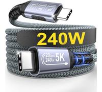 NORSHY Cavo USB Type-C 1m, 240W Cavo USB C PD 3.1 20 Gbps, Cavo ricarica Rapida Type C 5K@60 Hz 4K@144 Hz per iPhone 17 Pro Max/Plus/Pro/iPhone 16/15/MacBook Pro/iPad Pro,Galaxy S25/S24, PSSD