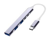 Norsimda Hub USB 3.0 (5 in 1), adattatore da tipo C a USB 3.0 Hub con porte USB C di alimentazione/dati, prolunga USB A&C Docking Station per PC portatili MacBook Dell, HP, PS4/5, SSD e altro ancora