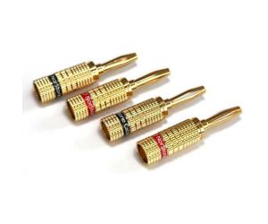 NORSTONE BANANA PLUGS SET 4 PZ GOLD DI BANANE A SERRAGGIO A VITE