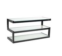 Norstone Esse AV, mobile da pavimento, hi-fi, in acciaio e vetro/legno