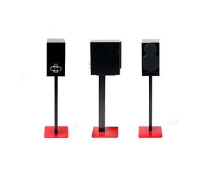 Norstone Esse Stand per Diffusori, 60 cm, Rosso