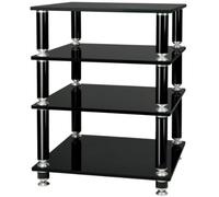 Norstone Stabbl Stand Mobile Hi-Fi, 4 Ripiani 60x78,7x55 Cm Nero Norsta060abkp M