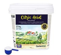 Nortembio Acido Citrico Ecologico 2,5 kg - Acido Citrico Anidro Concentrato 100% Puro Certificato - Materia Prima per Produzione Biologica - Pulizia Domestica Multiuso - Senza OGM - E-Book Incluso